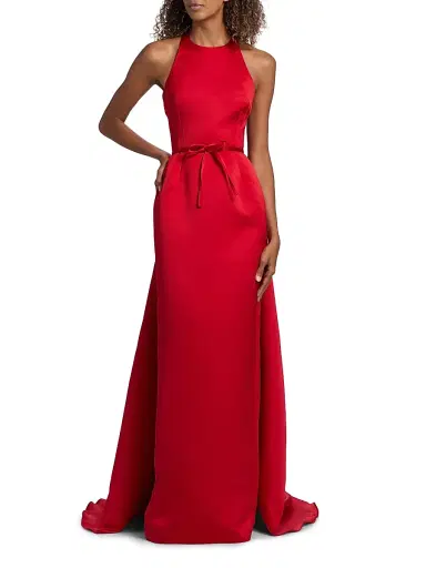 Atelier Prabal Gurung Women's Caroline Sleeveless Satin Gown - Red - Size 0 | Thumbnail 3 Atelier Prabal Gurung Women's Caroline Sleeveless Satin Gown - Red - Size 0 | Thumbnail 3