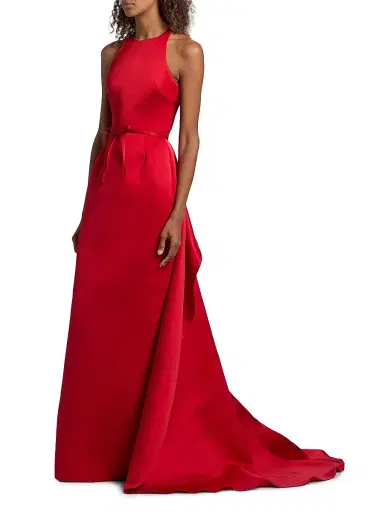 Atelier Prabal Gurung Women's Caroline Sleeveless Satin Gown - Red - Size 0 | Thumbnail 4 Atelier Prabal Gurung Women's Caroline Sleeveless Satin Gown - Red - Size 0 | Thumbnail 4