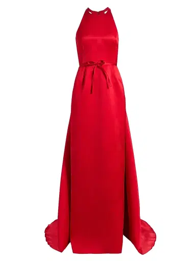 Atelier Prabal Gurung Women's Caroline Sleeveless Satin Gown - Red - Size 0 | Thumbnail 1 Atelier Prabal Gurung Women's Caroline Sleeveless Satin Gown - Red - Size 0 | Thumbnail 1