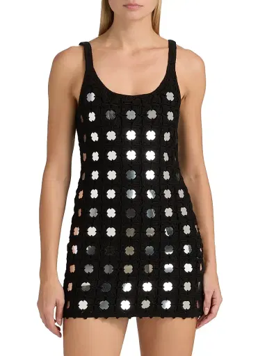 Toccin Women's Brinley Mirrored Tank Minidress - Jet | Thumbnail 3 Toccin Women's Brinley Mirrored Tank Minidress - Jet | Thumbnail 3