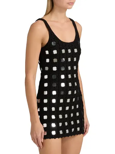 Toccin Women's Brinley Mirrored Tank Minidress - Jet | Thumbnail 4 Toccin Women's Brinley Mirrored Tank Minidress - Jet | Thumbnail 4