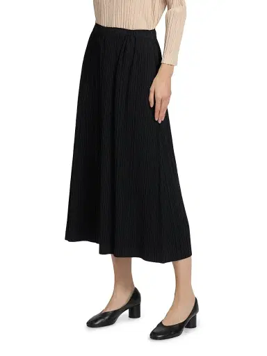 Pleats Please Issey Miyake Women's Wool-Blend Pleats Pants - Black | Thumbnail 4 Pleats Please Issey Miyake Women's Wool-Blend Pleats Pants - Black | Thumbnail 4