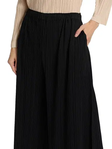 Pleats Please Issey Miyake Women's Wool-Blend Pleats Pants - Black | Thumbnail 6 Pleats Please Issey Miyake Women's Wool-Blend Pleats Pants - Black | Thumbnail 6