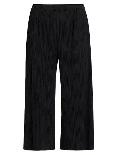 Pleats Please Issey Miyake Women's Wool-Blend Pleats Pants - Black | Thumbnail 1 Pleats Please Issey Miyake Women's Wool-Blend Pleats Pants - Black | Thumbnail 1