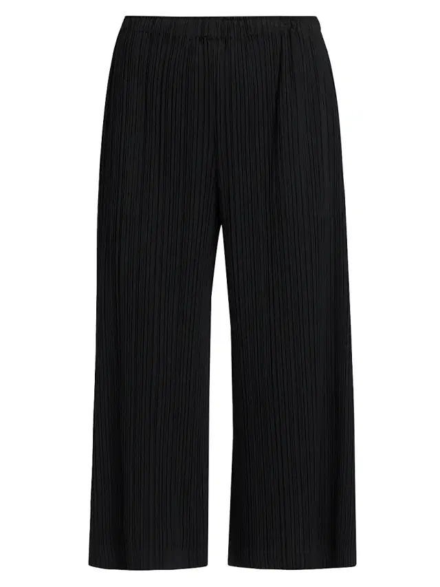 Pleats Please Issey Miyake Women's Wool-Blend Pleats Pants - Black