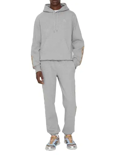 Burberry Men's Sid Check Cotton Sweatpants - Pale Grey Melange - Size XXL | Thumbnail 2 Burberry Men's Sid Check Cotton Sweatpants - Pale Grey Melange - Size XXL | Thumbnail 2