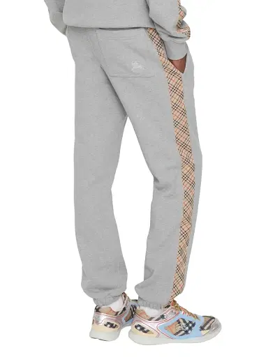 Burberry Men's Sid Check Cotton Sweatpants - Pale Grey Melange - Size XXL | Thumbnail 4 Burberry Men's Sid Check Cotton Sweatpants - Pale Grey Melange - Size XXL | Thumbnail 4