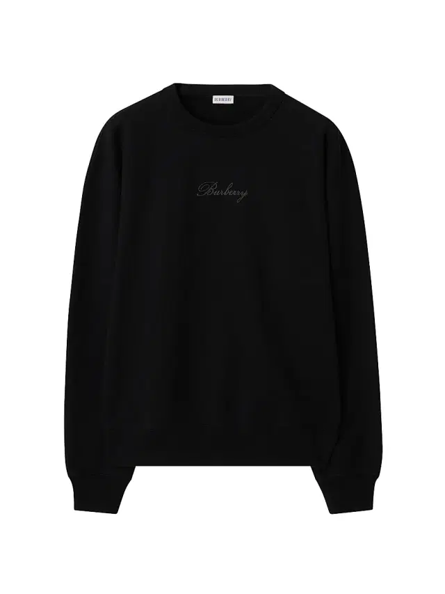 Burberry Men's Rowan Logo Cotton Crewneck Sweatshirt - Black