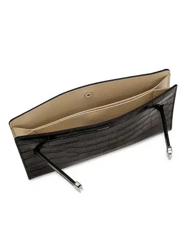 Toteme Women's Belted Croco-Embossed Leather Crossbody Bag - Black | Thumbnail 5