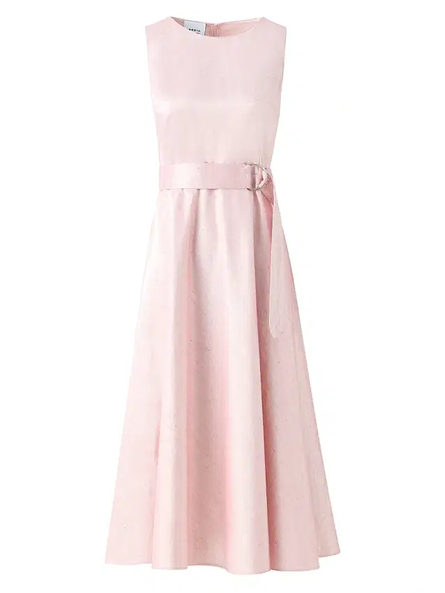 Akris punto Women's Metallic Cotton-Linen Belted Midi-Dress - Rose