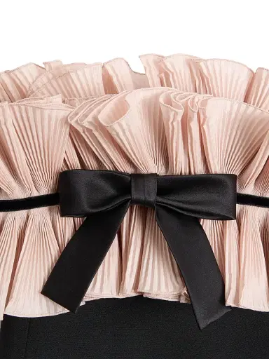 Valentino Garavani Women's Crepe Couture Short Dress - Black Pink - Size 6 | Thumbnail 6 Valentino Garavani Women's Crepe Couture Short Dress - Black Pink - Size 6 | Thumbnail 6