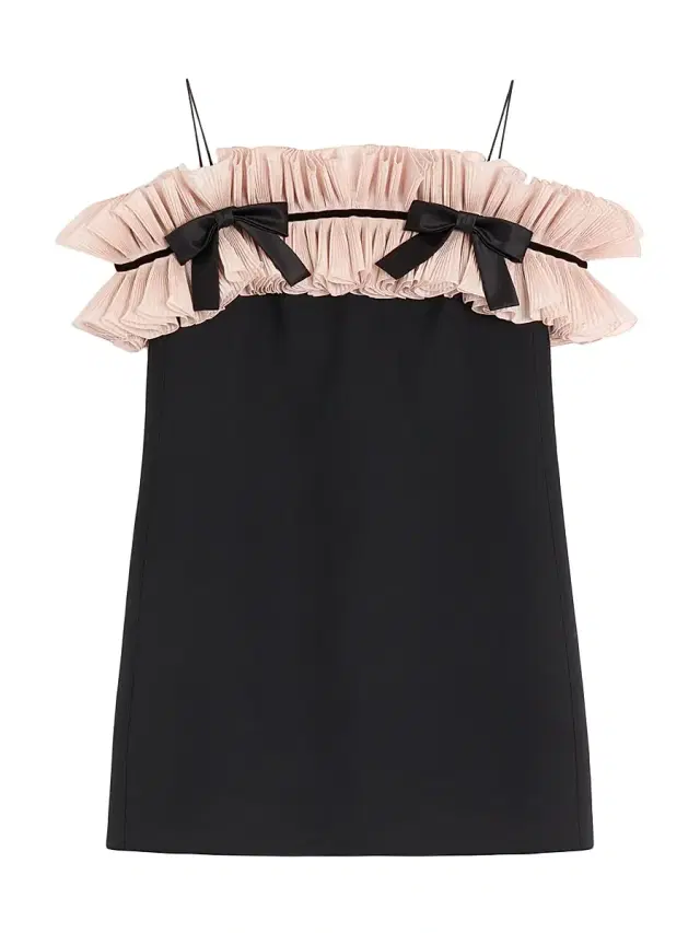 Valentino Garavani Women's Crepe Couture Short Dress - Black Pink