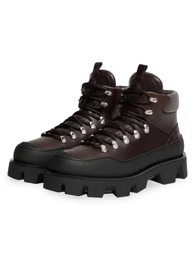 Moncler Men's Peak Trek Boots in Leather - Brown | Thumbnail 2 Moncler Men's Peak Trek Boots in Leather - Brown | Thumbnail 2