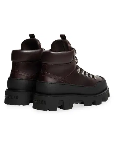 Moncler Men's Peak Trek Boots in Leather - Brown | Thumbnail 3 Moncler Men's Peak Trek Boots in Leather - Brown | Thumbnail 3