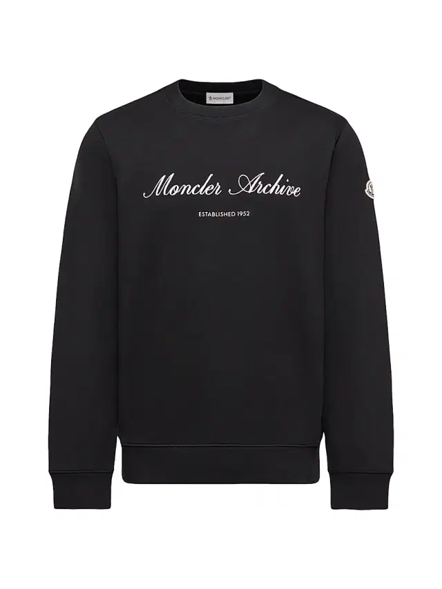 Moncler Men's Crewneck Sweatshirt in Cotton Blend - Black