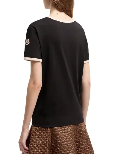 Moncler Women's Crew Neck in Cotton - Black - Size Medium | Thumbnail 3