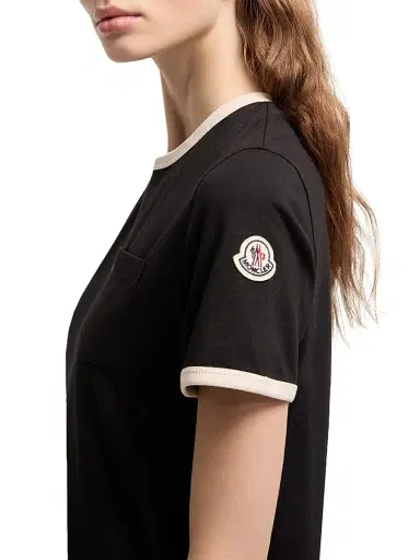 Moncler Women's Crew Neck in Cotton - Black - Size Medium | Thumbnail 4