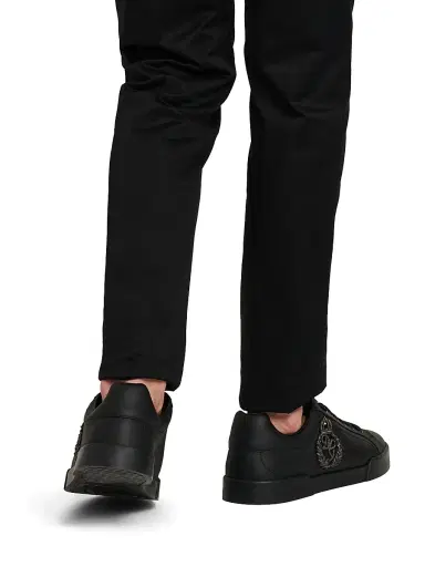 Dolce & Gabbana Men's Logo Leather Low-Top Sneakers - Nero - Size 12 | Thumbnail 2 Dolce & Gabbana Men's Logo Leather Low-Top Sneakers - Nero - Size 12 | Thumbnail 2