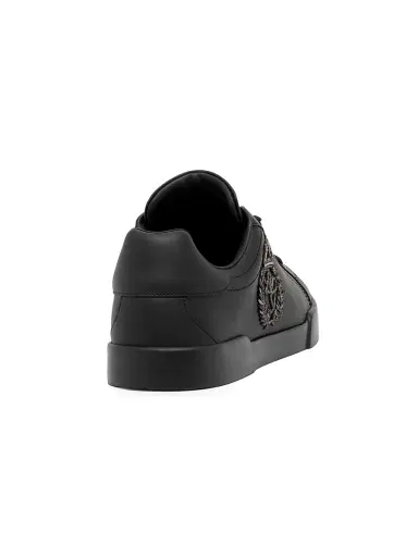 Dolce & Gabbana Men's Logo Leather Low-Top Sneakers - Nero - Size 12 | Thumbnail 4 Dolce & Gabbana Men's Logo Leather Low-Top Sneakers - Nero - Size 12 | Thumbnail 4