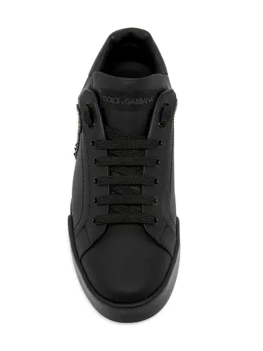 Dolce & Gabbana Men's Logo Leather Low-Top Sneakers - Nero - Size 12 | Thumbnail 5 Dolce & Gabbana Men's Logo Leather Low-Top Sneakers - Nero - Size 12 | Thumbnail 5