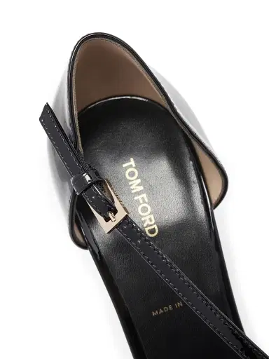 Tom Ford Women's 105MM Leather Queen Anne Pumps - Black - Size 5.5 | Thumbnail 5 Tom Ford Women's 105MM Leather Queen Anne Pumps - Black - Size 5.5 | Thumbnail 5