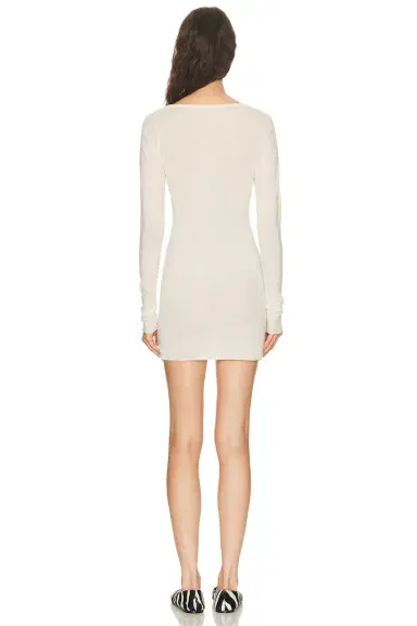 Skims Sheer Cashmere Henley Mini Dress | Thumbnail 3 Skims Sheer Cashmere Henley Mini Dress | Thumbnail 3