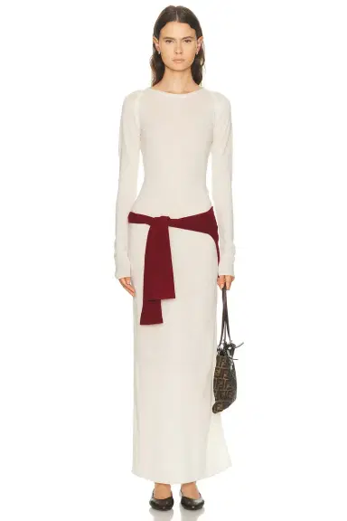 Skims Sheer Cashmere Long Sleeve Maxi Dress | Thumbnail 4 Skims Sheer Cashmere Long Sleeve Maxi Dress | Thumbnail 4