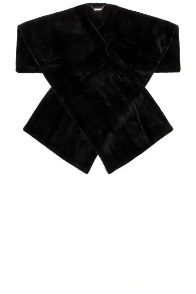 Nour Hammour Edra Draped Shearling Cape | Thumbnail 1 Nour Hammour Edra Draped Shearling Cape | Thumbnail 1