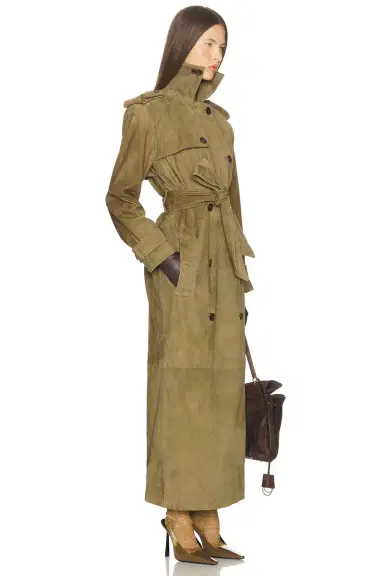 Helsa Suede Trench Coat | Thumbnail 4 Helsa Suede Trench Coat | Thumbnail 4