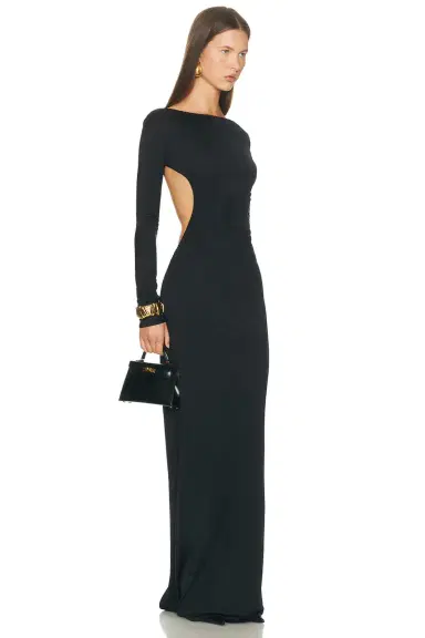 Helsa The Ruched Open Back Jersey Dress | Thumbnail 5 Helsa The Ruched Open Back Jersey Dress | Thumbnail 5