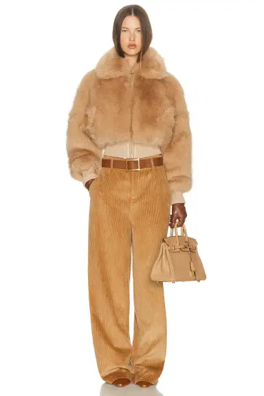 Helsa Faux Fox Bomber Jacket | Thumbnail 6 Helsa Faux Fox Bomber Jacket | Thumbnail 6