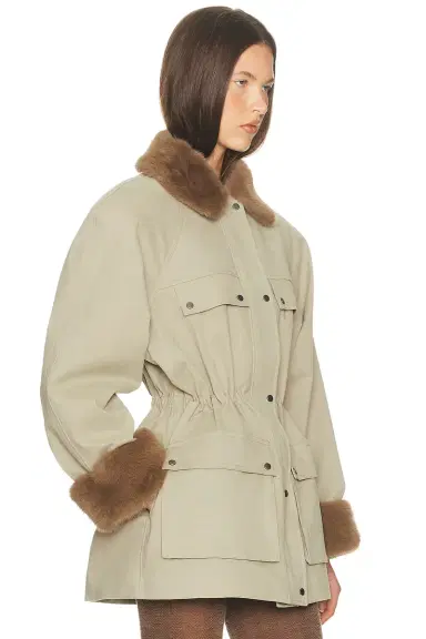 Helsa The Balmoral Jacket With Faux Fur Trim | Thumbnail 2 Helsa The Balmoral Jacket With Faux Fur Trim | Thumbnail 2