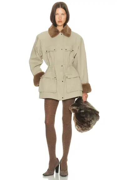 Helsa The Balmoral Jacket With Faux Fur Trim | Thumbnail 4 Helsa The Balmoral Jacket With Faux Fur Trim | Thumbnail 4