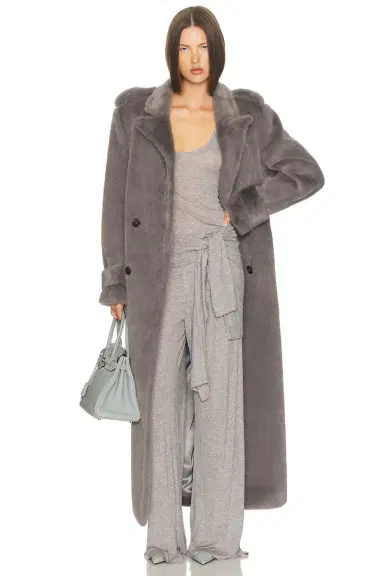 Helsa Faux Fur Long Trench | Thumbnail 3 Helsa Faux Fur Long Trench | Thumbnail 3