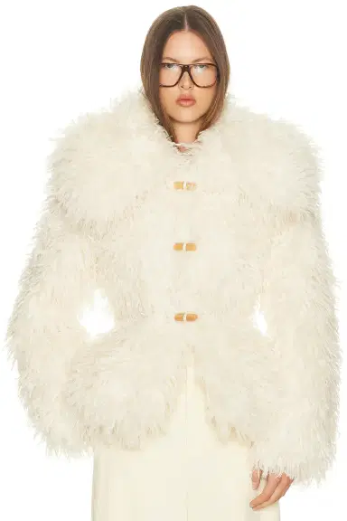 Helsa Dramatic Collar Faux Shearling Jacket | Thumbnail 3