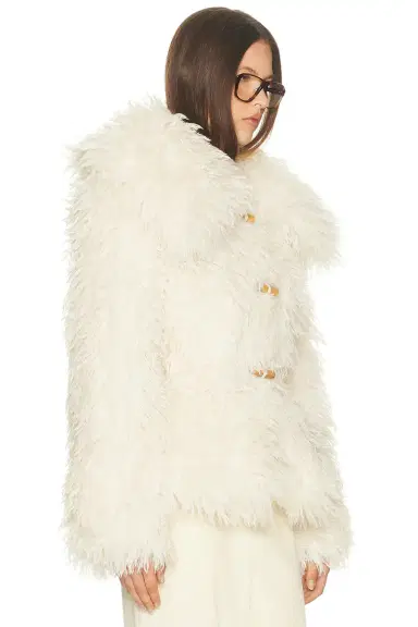 Helsa Dramatic Collar Faux Shearling Jacket | Thumbnail 4