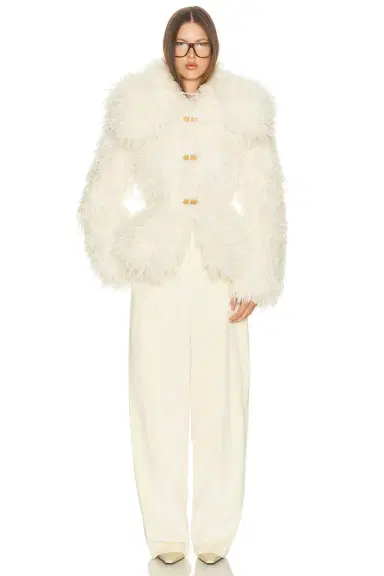 Helsa Dramatic Collar Faux Shearling Jacket | Thumbnail 6