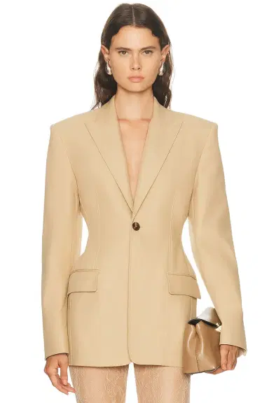 Wardrobe.NYC Drill Contour Blazer | Thumbnail 1 Wardrobe.NYC Drill Contour Blazer | Thumbnail 1
