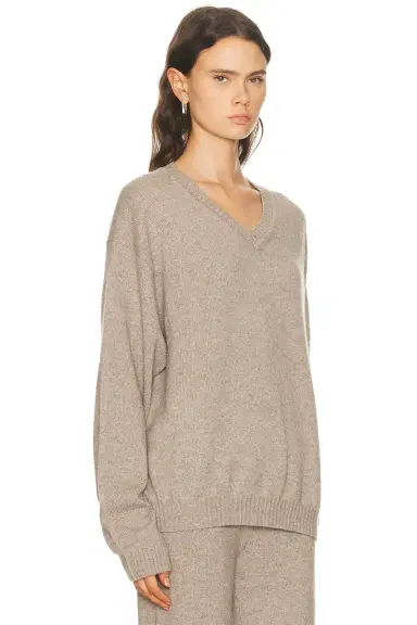 Skims Cashmere V Neck Pullover Sweater | Thumbnail 2