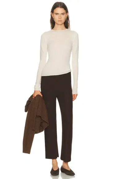 Skims Sheer Cashmere Long Sleeve Top | Thumbnail 4