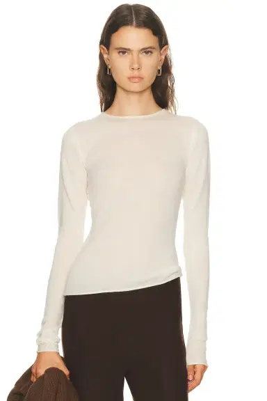 Skims Sheer Cashmere Long Sleeve Top | Thumbnail 1