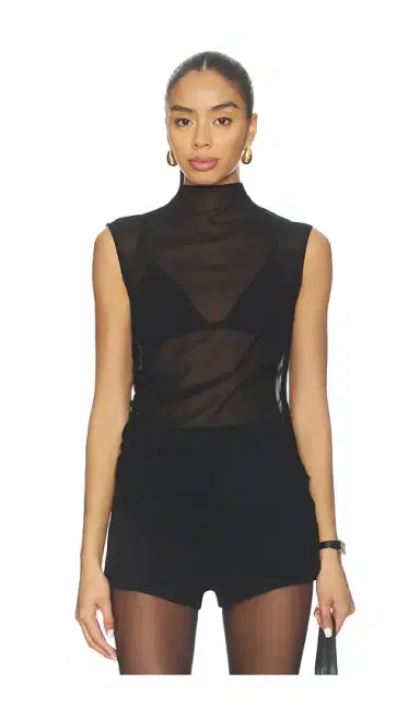 LaPointe Mock Neck Ruched Top | Thumbnail 1