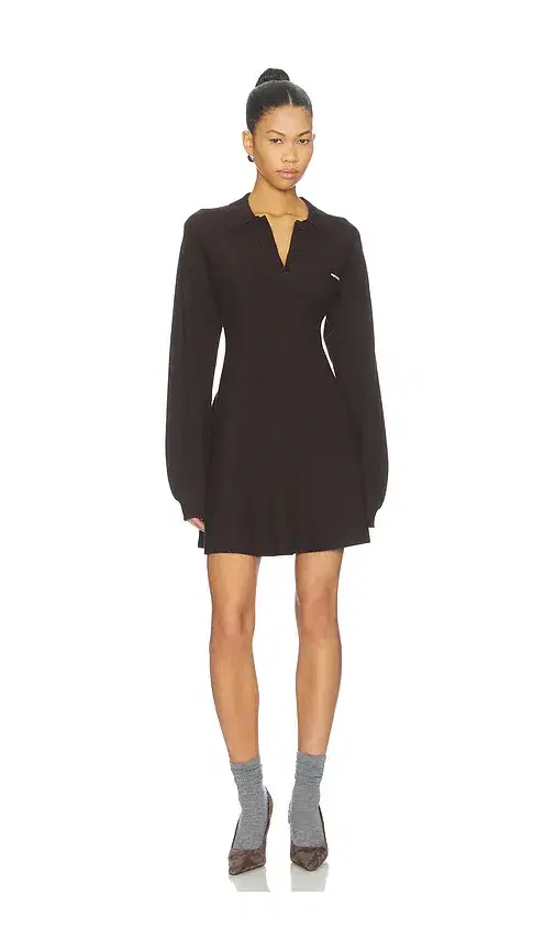 ROTATE Slinky Knit Polo Dress