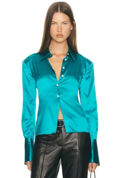 Helsa The Silk Charmeuse Shirt | Thumbnail 3