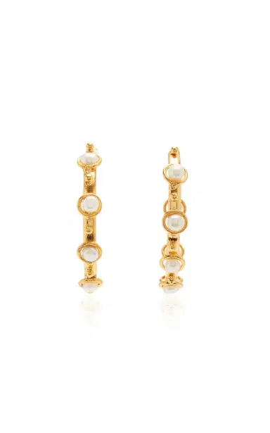 Sylvia Toledano Petite Candy Pearl Hoop Earrings | Thumbnail 4