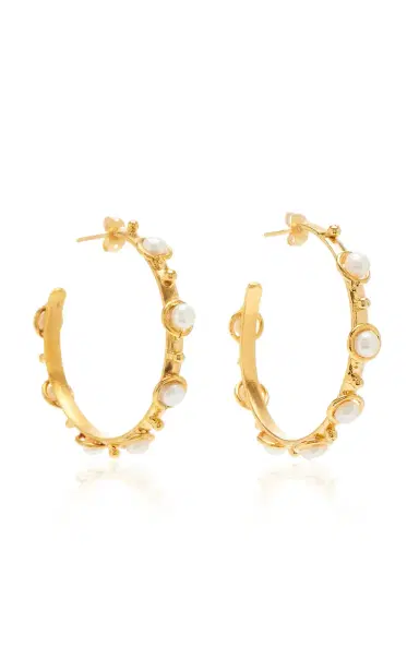 Sylvia Toledano Petite Candy Pearl Hoop Earrings | Thumbnail 5