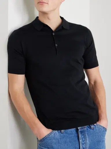 John Smedley Adrian Slim-Fit Sea Island Cotton Polo Shirt - Men | Thumbnail 3 John Smedley Adrian Slim-Fit Sea Island Cotton Polo Shirt - Men | Thumbnail 3