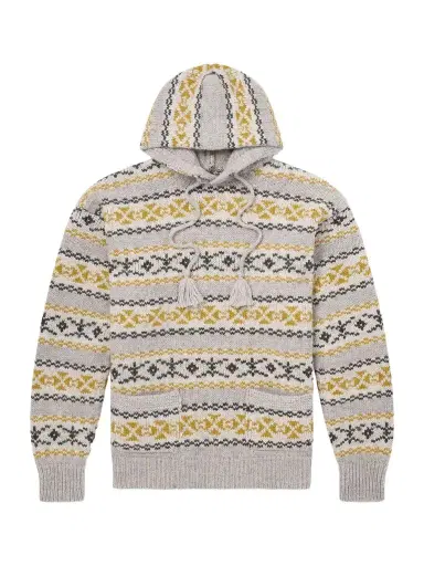 KAPITAL Yellowknife Fair Isle Wool Hoodie - Men | Thumbnail 1