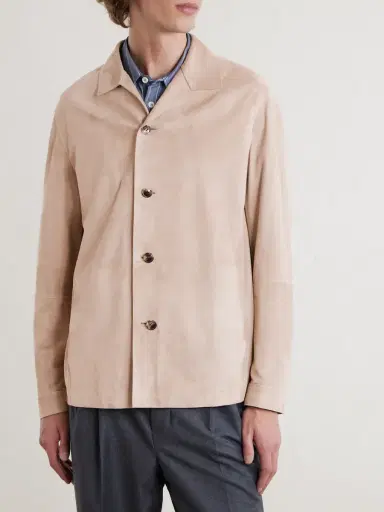 Zegna Suede Chore Jacket - Men | Thumbnail 3
