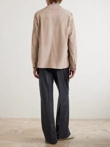 Zegna Suede Chore Jacket - Men | Thumbnail 4